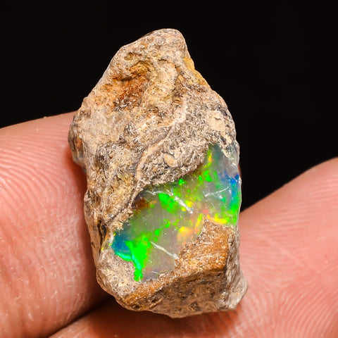 100% Natural Welo Fire Ethiopian Opal Rough Loose Gemstone 19X10X10 MM 11 Cts. Sunkarton