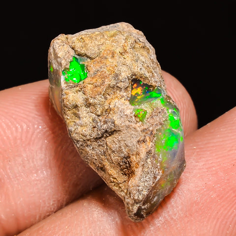 100% Natural Welo Fire Ethiopian Opal Rough Loose Gemstone 19X10X10 MM 11 Cts. Sunkarton