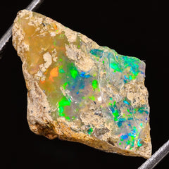 100% Natural Welo Fire Ethiopian Opal Rough Loose Gemstone 26X16X10 MM 16 Cts. Sunkarton