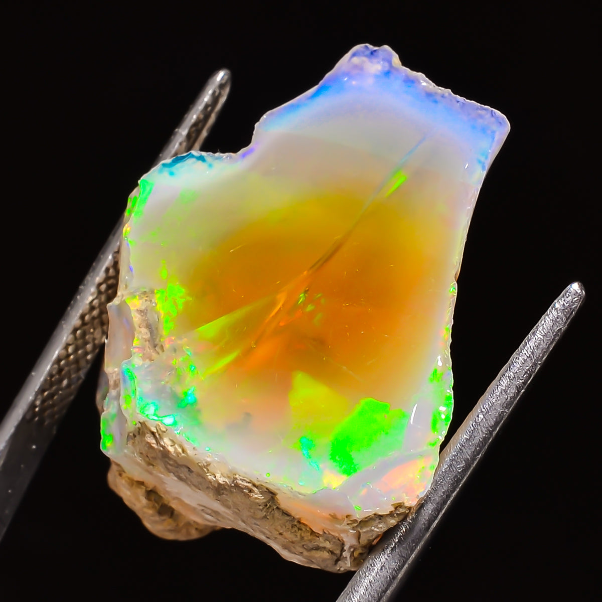 100% Natural Welo Fire Ethiopian Opal Rough Loose Gemstone 23X22X14 MM 26 Cts. Sunkarton