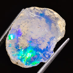 100% Natural Welo Fire Ethiopian Opal Rough Loose Gemstone 26X21X8 MM 16.5 Cts. Sunkarton