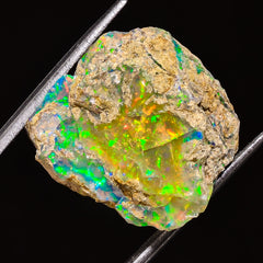 100% Natural Welo Fire Ethiopian Opal Rough Loose Gemstone 20X18X12 MM 21.5 Cts. Sunkarton