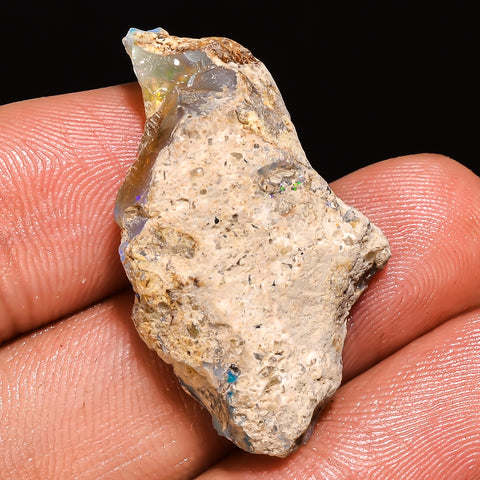 100% Natural Welo Fire Ethiopian Opal Rough Loose Gemstone 31X18X6 MM 16 Cts. Sunkarton