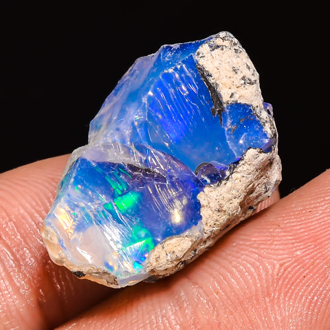 100% Natural Welo Fire Ethiopian Opal Rough Loose Gemstone 22X16X11 MM 14 Cts. Sunkarton