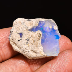 100% Natural Welo Fire Ethiopian Opal Rough Loose Gemstone 26X19X11 MM 21 Cts. Sunkarton