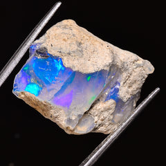 100% Natural Welo Fire Ethiopian Opal Rough Loose Gemstone 26X19X11 MM 21 Cts. Sunkarton