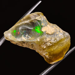 100% Natural Welo Fire Ethiopian Opal Rough Loose Gemstone 26X14X12 MM 24 Cts. Sunkarton