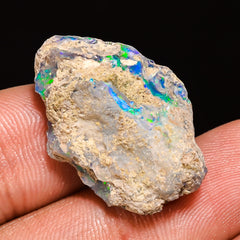 100% Natural Welo Fire Ethiopian Opal Rough Loose Gemstone 24X16X7 MM 13.5 Cts. Sunkarton