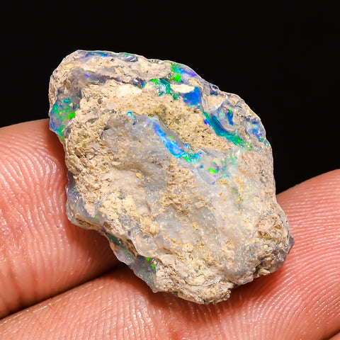 100% Natural Welo Fire Ethiopian Opal Rough Loose Gemstone 24X16X7 MM 13.5 Cts. Sunkarton