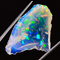 100% Natural Welo Fire Ethiopian Opal Rough Loose Gemstone 32X23X3 MM 11.5 Cts. Sunkarton