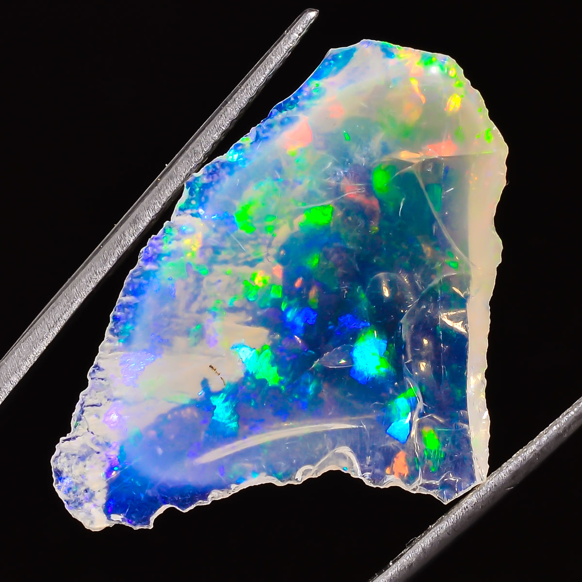 100% Natural Welo Fire Ethiopian Opal Rough Loose Gemstone 32X23X3 MM 11.5 Cts. Sunkarton
