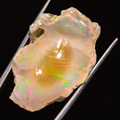 100% Natural Welo Fire Ethiopian Opal Rough Loose Gemstone 34X21X16 MM 51 Cts. Sunkarton