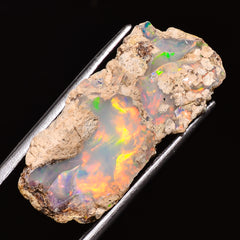 100% Natural Welo Fire Ethiopian Opal Rough Loose Gemstone 33X14X9 MM 19.5 Cts. Sunkarton