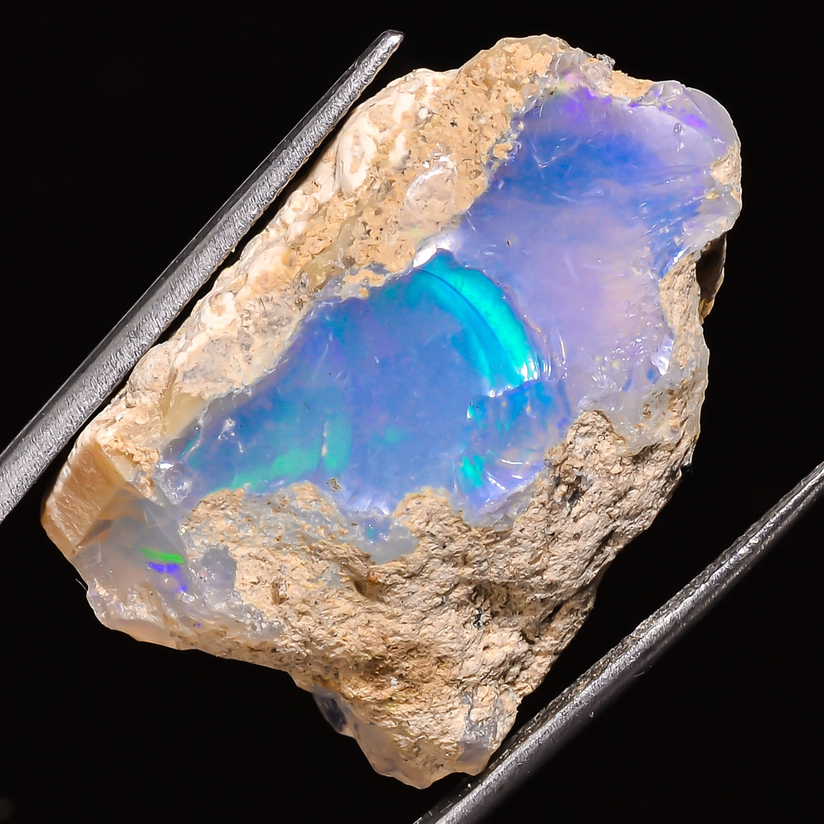 100% Natural Welo Fire Ethiopian Opal Rough Loose Gemstone 30X20X15 MM 39 Cts. Sunkarton