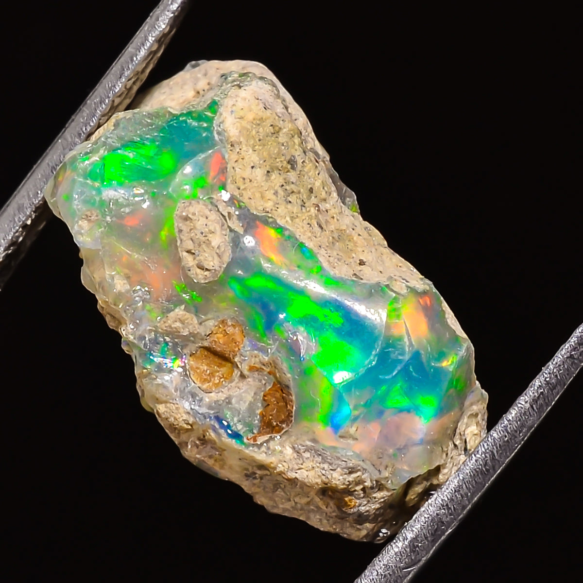 100% Natural Welo Fire Ethiopian Opal Rough Loose Gemstone 18X10X11 MM 10 Cts. Sunkarton
