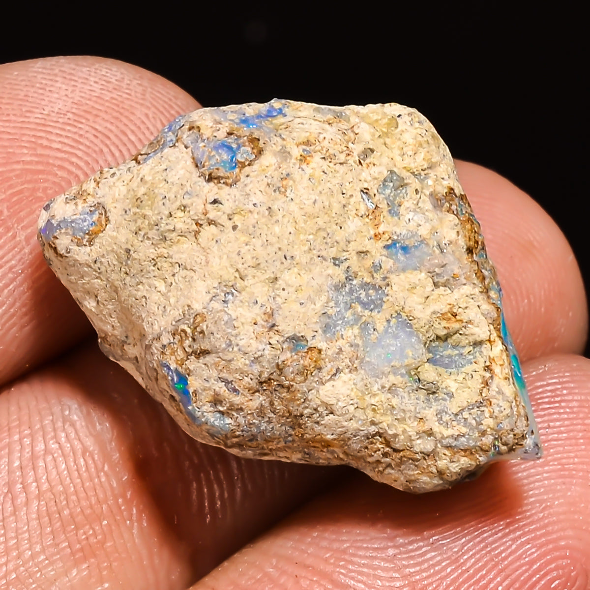 100% Natural Welo Fire Ethiopian Opal Rough Loose Gemstone 24X18X11 MM 21.5 Cts. Sunkarton