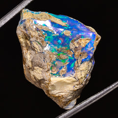 100% Natural Welo Fire Ethiopian Opal Rough Loose Gemstone 24X18X11 MM 21.5 Cts. Sunkarton