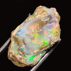 100% Natural Welo Fire Ethiopian Opal Rough Loose Gemstone 26X14X14 MM 25 Cts. Sunkarton