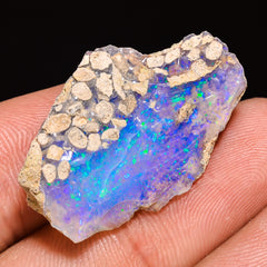 100% Natural Welo Fire Ethiopian Opal Rough Loose Gemstone 27X18X7 MM 13 Cts. Sunkarton