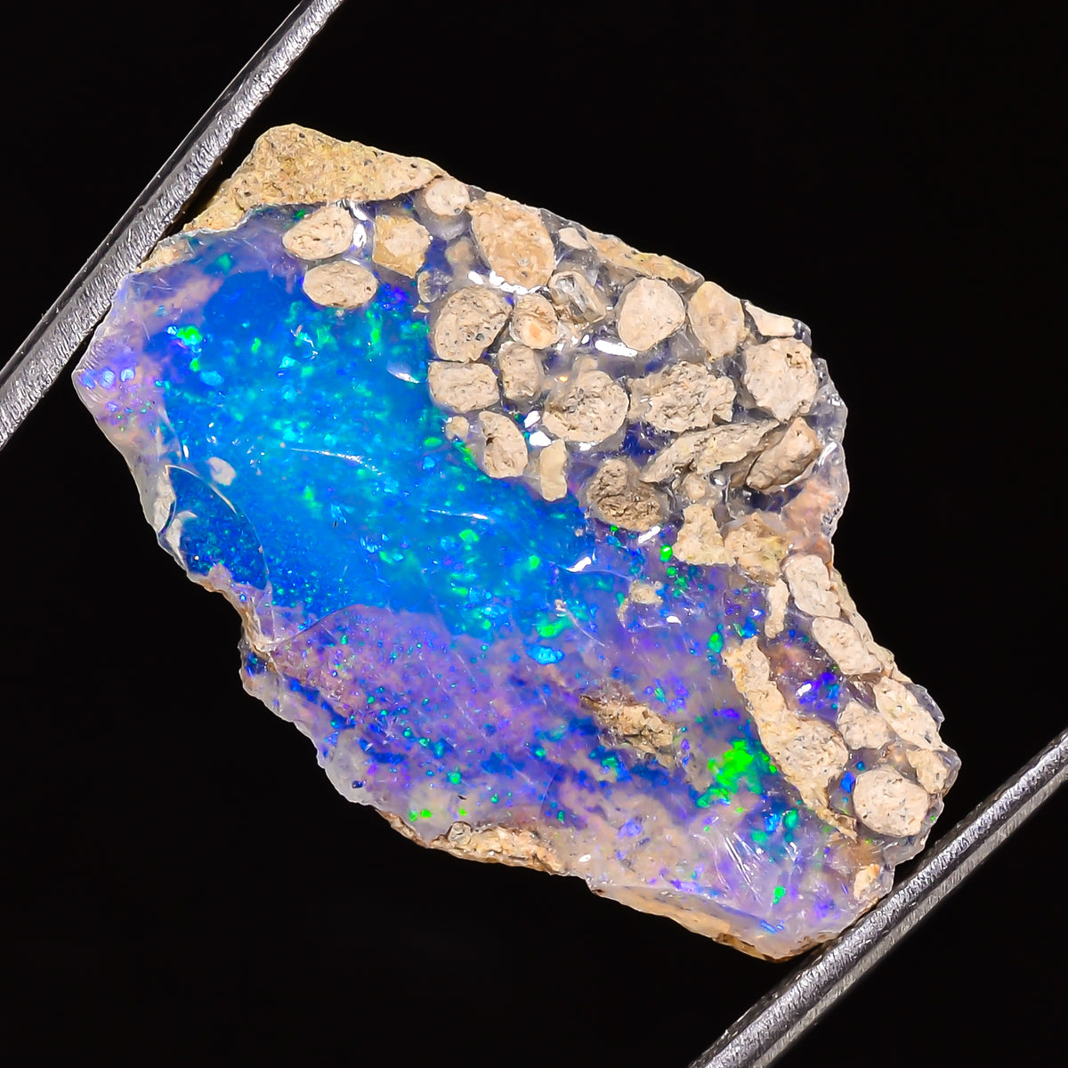 100% Natural Welo Fire Ethiopian Opal Rough Loose Gemstone 27X18X7 MM 13 Cts. Sunkarton
