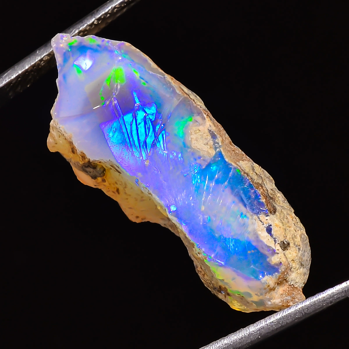 100% Natural Welo Fire Ethiopian Opal Rough Loose Gemstone 29X11X7 MM 14 Cts. Sunkarton