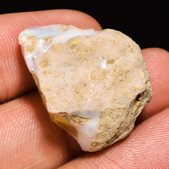 100% Natural Welo Fire Ethiopian Opal Rough Loose Gemstone 25X18X12 MM 24.5 Cts. Sunkarton