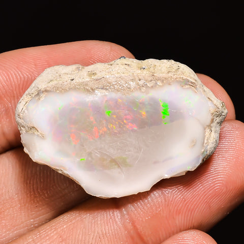 100% Natural Welo Fire Ethiopian Opal Rough Loose Gemstone 32X22X10 MM 27 Cts. Sunkarton