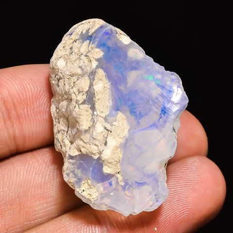 100% Natural Welo Fire Ethiopian Opal Rough Loose Gemstone 35X24X13 MM 40 Cts. Sunkarton