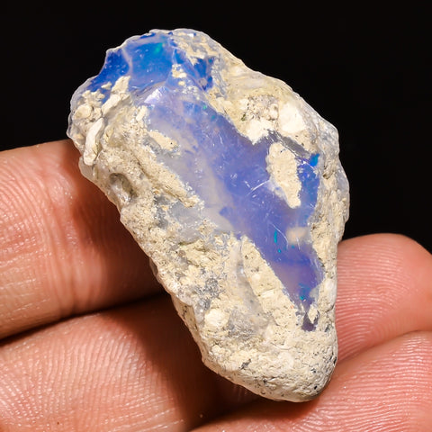 100% Natural Welo Fire Ethiopian Opal Rough Loose Gemstone 35X24X13 MM 40 Cts. Sunkarton