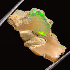 100% Natural Welo Fire Ethiopian Opal Rough Loose Gemstone 26X14X9 MM 12 Cts. Sunkarton