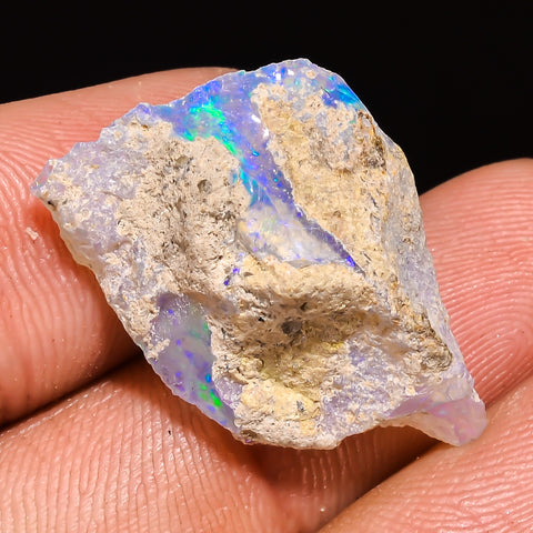 100% Natural Welo Fire Ethiopian Opal Rough Loose Gemstone 25X16X9 MM 12 Cts. Sunkarton