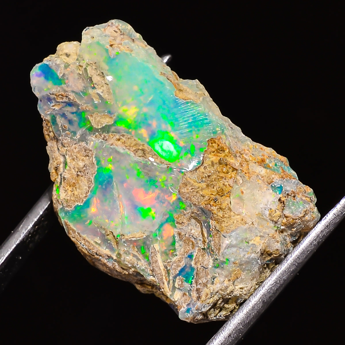 100% Natural Welo Fire Ethiopian Opal Rough Loose Gemstone 24X15X9 MM 15 Cts. Sunkarton