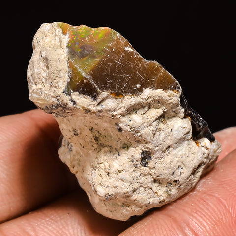 100% Natural Welo Fire Ethiopian Opal Rough Loose Gemstone 38X24X17 MM 54 Cts. Sunkarton