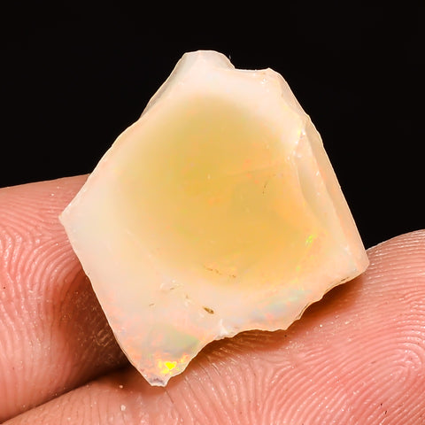 100% Natural Welo Fire Ethiopian Opal Rough Loose Gemstone 16X15X9 MM 12.5 Cts. Sunkarton