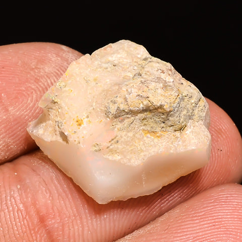 100% Natural Welo Fire Ethiopian Opal Rough Loose Gemstone 16X15X9 MM 12.5 Cts. Sunkarton