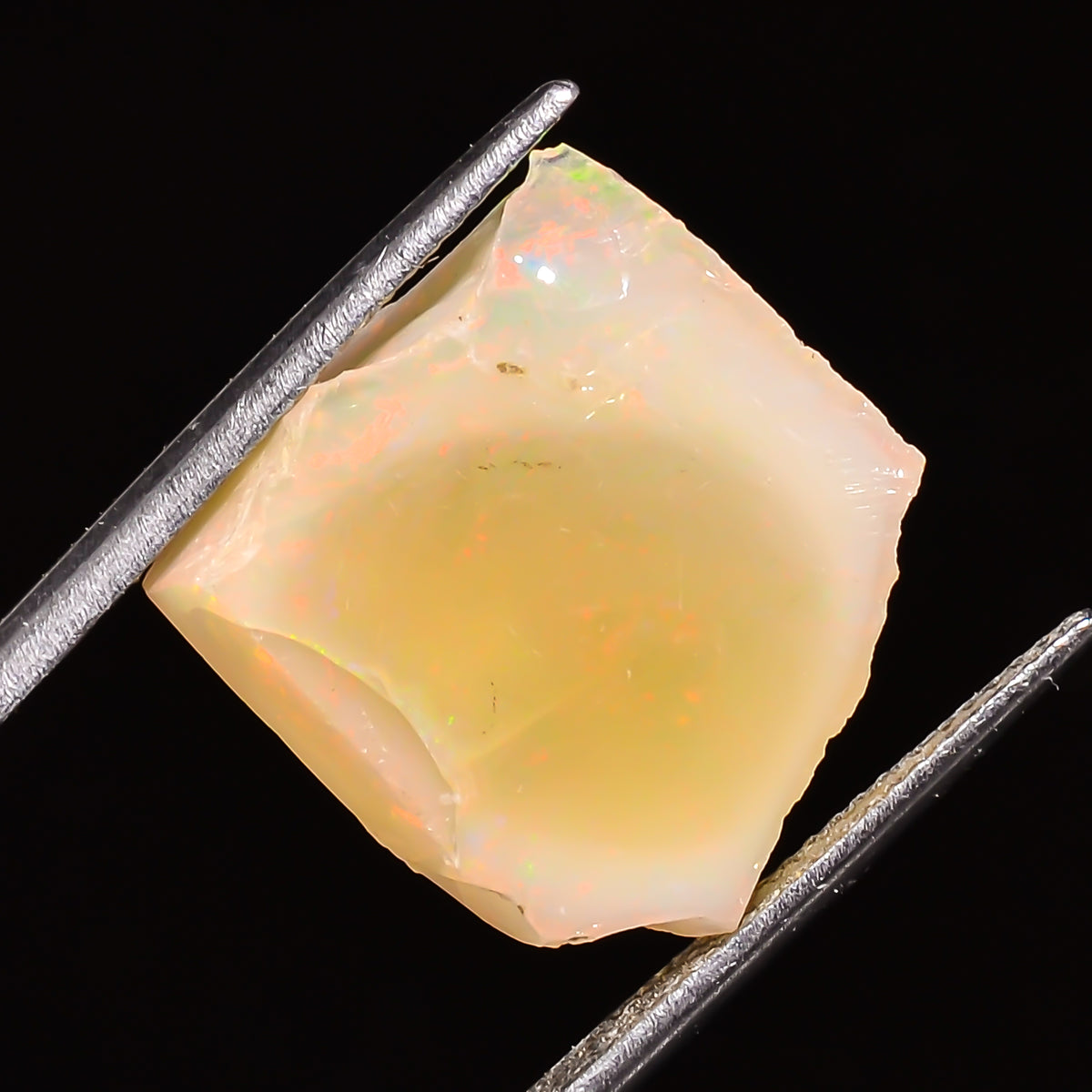 100% Natural Welo Fire Ethiopian Opal Rough Loose Gemstone 16X15X9 MM 12.5 Cts. Sunkarton