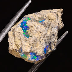 100% Natural Welo Fire Ethiopian Opal Rough Loose Gemstone 26X16X14 MM 22 Cts. Sunkarton