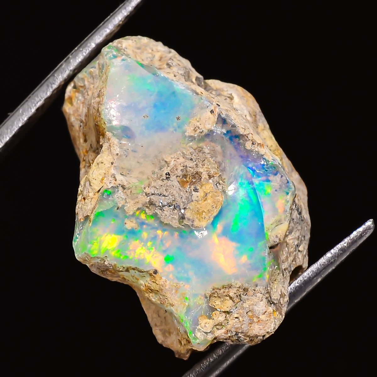 100% Natural Welo Fire Ethiopian Opal Rough Loose Gemstone 23X18X13 MM 18.5 Cts. Sunkarton