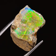 100% Natural Welo Fire Ethiopian Opal Rough Loose Gemstone 25X13X13 MM 22.5 Cts. Sunkarton