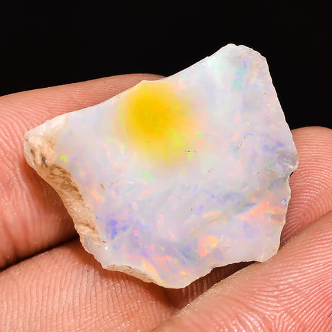 100% Natural Welo Fire Ethiopian Opal Rough Loose Gemstone 24X9X5 MM 13 Cts. Sunkarton
