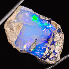 100% Natural Welo Fire Ethiopian Opal Rough Loose Gemstone 27X17X11 MM 17 Cts. Sunkarton