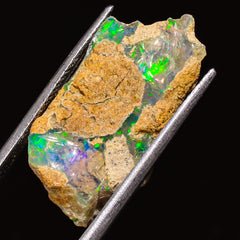 100% Natural Welo Fire Ethiopian Opal Rough Loose Gemstone 25X13X13 MM 16 Cts. Sunkarton