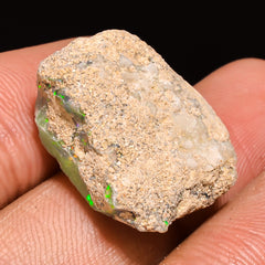 100% Natural Welo Fire Ethiopian Opal Rough Loose Gemstone 20X16X9 MM 11.5 Cts. Sunkarton