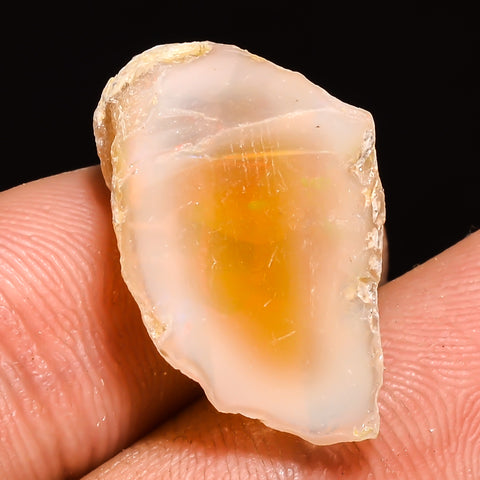 100% Natural Welo Fire Ethiopian Opal Rough Loose Gemstone 22X19X13 MM 17.5 Cts. Sunkarton
