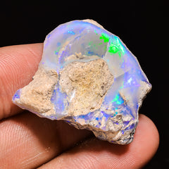 100% Natural Welo Fire Ethiopian Opal Rough Loose Gemstone 27X24X10 MM 42 Cts. Sunkarton