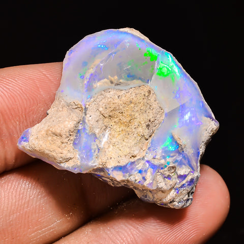 100% Natural Welo Fire Ethiopian Opal Rough Loose Gemstone 27X24X10 MM 42 Cts. Sunkarton