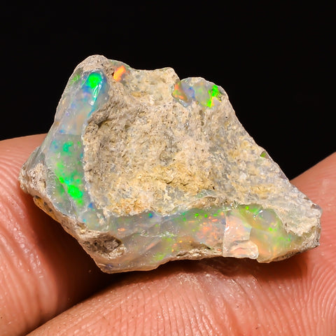 100% Natural Welo Fire Ethiopian Opal Rough Loose Gemstone 21X14X8 MM 14.5 Cts. Sunkarton