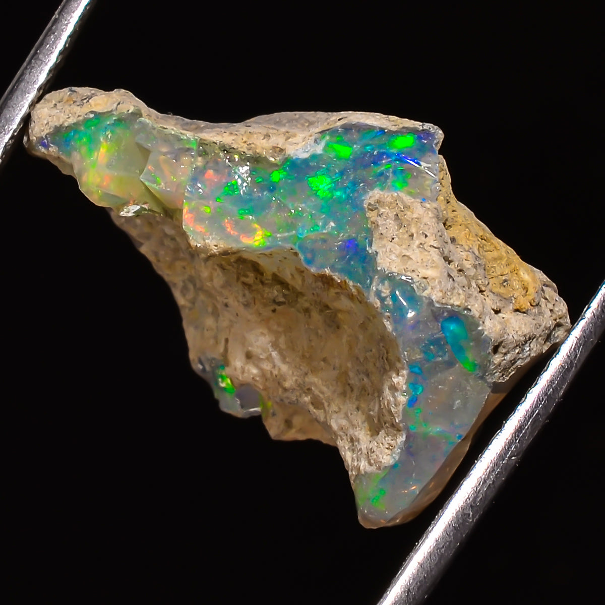 100% Natural Welo Fire Ethiopian Opal Rough Loose Gemstone 21X14X8 MM 14.5 Cts. Sunkarton