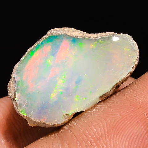 100% Natural Welo Fire Ethiopian Opal Rough Loose Gemstone 20X15X10 MM 12 Cts. Sunkarton