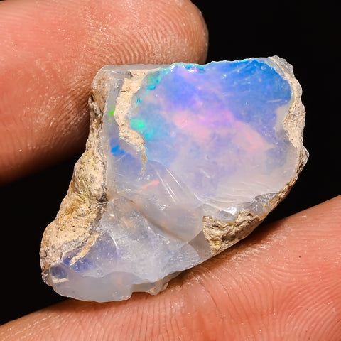 100% Natural Welo Fire Ethiopian Opal Rough Loose Gemstone 27X19X10 MM 21.5 Cts. Sunkarton